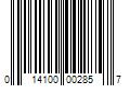 Barcode Image for UPC code 014100002857