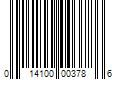 Barcode Image for UPC code 014100003786