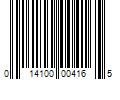 Barcode Image for UPC code 014100004165