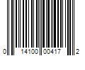 Barcode Image for UPC code 014100004172