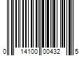 Barcode Image for UPC code 014100004325