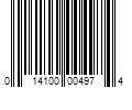 Barcode Image for UPC code 014100004974