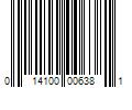 Barcode Image for UPC code 014100006381