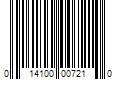 Barcode Image for UPC code 014100007210