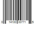 Barcode Image for UPC code 014100007715