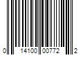 Barcode Image for UPC code 014100007722