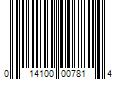 Barcode Image for UPC code 014100007814