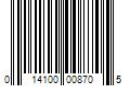 Barcode Image for UPC code 014100008705