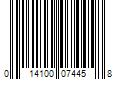 Barcode Image for UPC code 014100074458