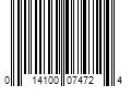 Barcode Image for UPC code 014100074724. Product Name: 