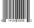 Barcode Image for UPC code 014124000082