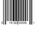 Barcode Image for UPC code 014138000061