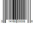 Barcode Image for UPC code 014168000086