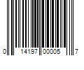 Barcode Image for UPC code 014197000057