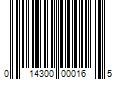 Barcode Image for UPC code 014300000165