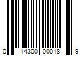 Barcode Image for UPC code 014300000189