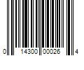 Barcode Image for UPC code 014300000264