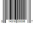 Barcode Image for UPC code 014316000067