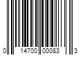 Barcode Image for UPC code 014700000833