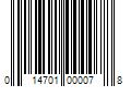 Barcode Image for UPC code 014701000078