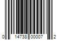 Barcode Image for UPC code 014738000072