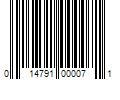 Barcode Image for UPC code 014791000071