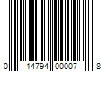 Barcode Image for UPC code 014794000078