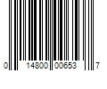 Barcode Image for UPC code 014800006537