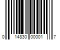 Barcode Image for UPC code 014830000017