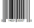 Barcode Image for UPC code 014831000078