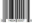 Barcode Image for UPC code 014834000075