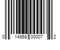 Barcode Image for UPC code 014868000072