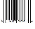 Barcode Image for UPC code 014927000074