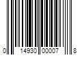 Barcode Image for UPC code 014930000078