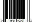 Barcode Image for UPC code 014981000072