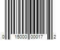 Barcode Image for UPC code 015000000172