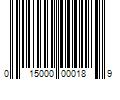 Barcode Image for UPC code 015000000189