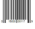 Barcode Image for UPC code 015000001179