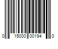 Barcode Image for UPC code 015000001940