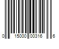 Barcode Image for UPC code 015000003166