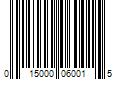 Barcode Image for UPC code 015000060015