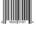 Barcode Image for UPC code 015000070014