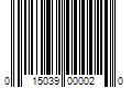 Barcode Image for UPC code 015039000020