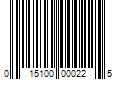 Barcode Image for UPC code 015100000225