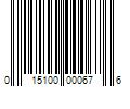 Barcode Image for UPC code 015100000676