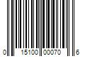 Barcode Image for UPC code 015100000706