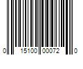 Barcode Image for UPC code 015100000720