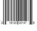 Barcode Image for UPC code 015100001475