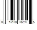 Barcode Image for UPC code 015100002205