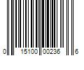 Barcode Image for UPC code 015100002366